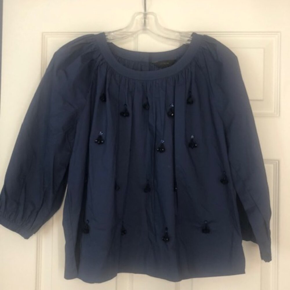 J. Crew ladies beaded blouse